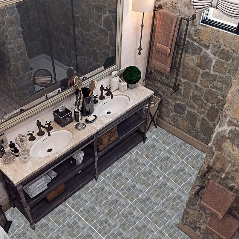 klarako 10pcs 3D Effect Crystal Tile Stickers, Mosaic Crystal Tile Stickers, DIY Waterproof SelfAdhesive Wall Stickers for Home Decor Living Room Bathroom Kitchen Decor, 10X10CM (F) - Image 3