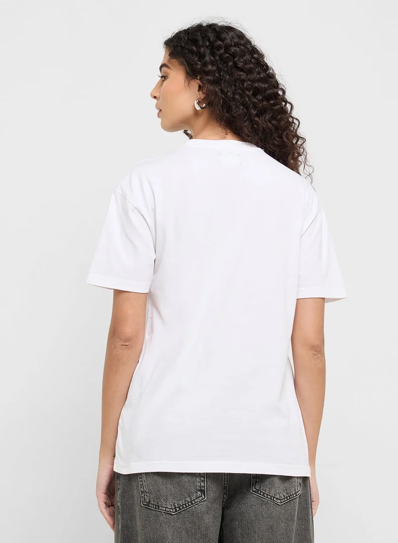 Ginger Crew Neck Slogan T-Shirt