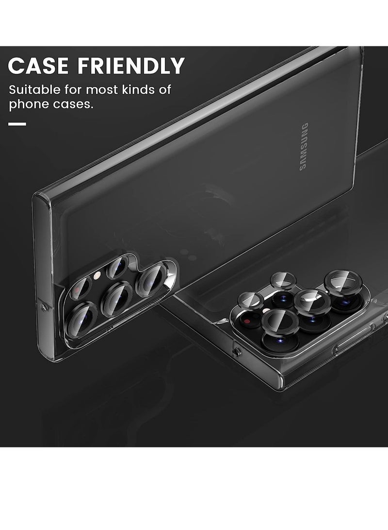 إلترازون Samsung Galaxy S23 Ultra Camera Lens Protector, HD Tempered Glass Metal Lens Screen Protector Cover for Galaxy S23 Ultra 5G Accessories - Image 5