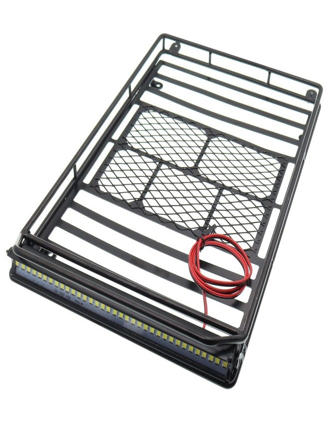 Treehobby حامل أمتعة معدني من Treehobby مع شريط إضاءة LED متوافق مع سيارات Axial SCX10 و Traxxas TRX-4 و RC4WD CC01 D90 1/10 RC Crawler Car (245 مم × 150 مم) - Image 5