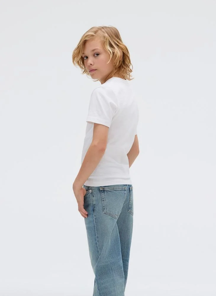 Calvin Klein Jeans Kids Mono Mini Badge Crew Neck T-Shirt