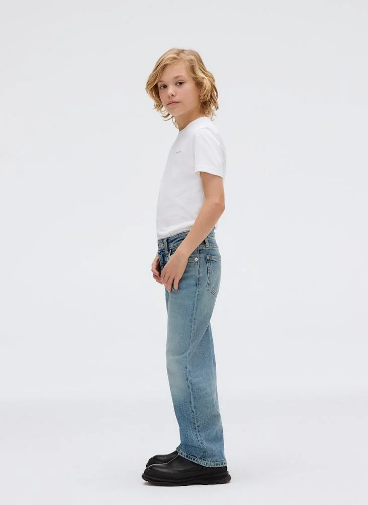 Calvin Klein Jeans Kids Mono Mini Badge Crew Neck T-Shirt