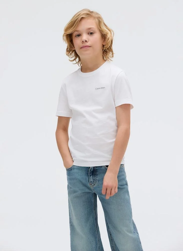 Calvin Klein Jeans Kids Mono Mini Badge Crew Neck T-Shirt