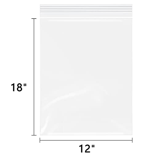 WEPOLY - 12" x 18"(500 Count) Large Zip Plastic Poly Bags - 2 Mil Clear Reclosable Zipper Bags for Prints, Photos, Documents, Clothing, T-Shirt, Storage - Image 2