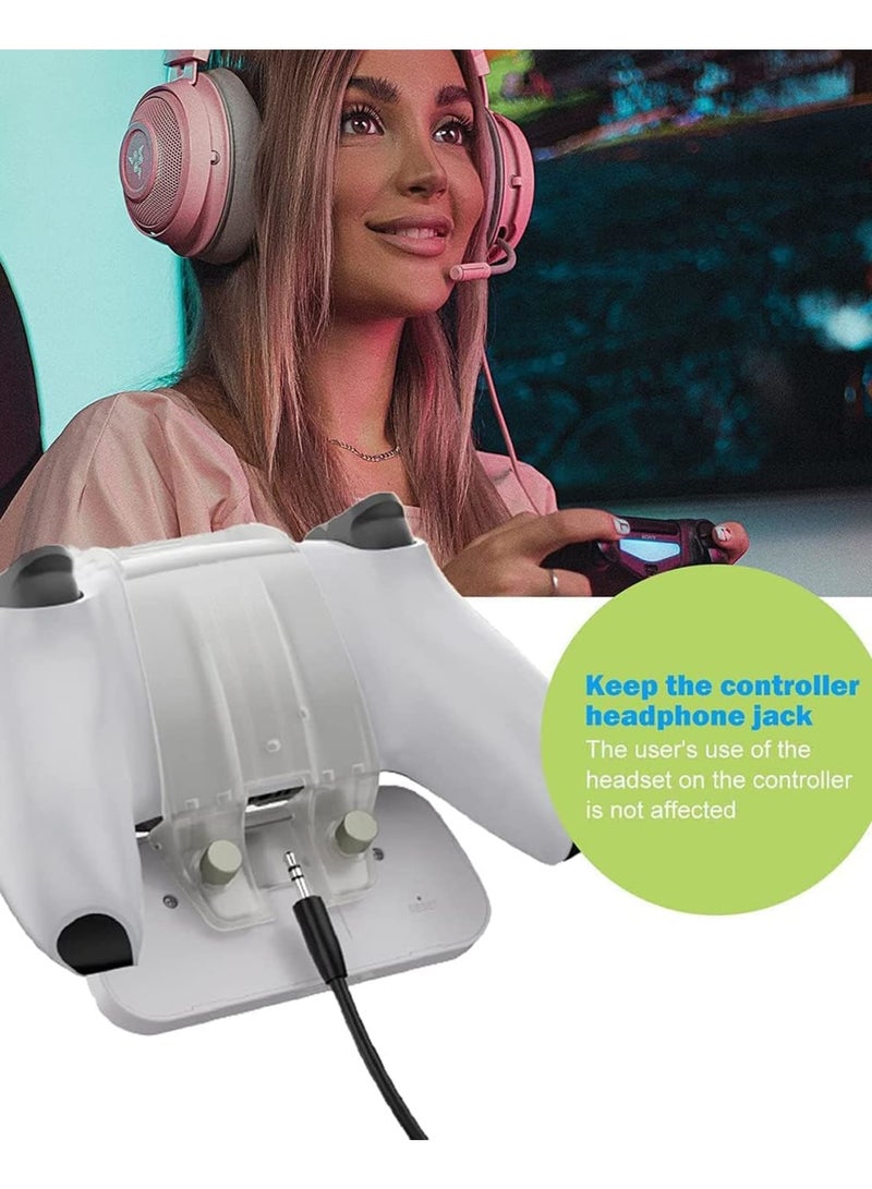 SOLARAE Children's Day Gift Controller Keyboard for PS5, Wireless Chatpad, Bluetooth 5.0 Connect, Mini Keyboard/Gaming Keyboard for PS5 Accessories, No Input Delay, Play 30 Hours, White - Image 4