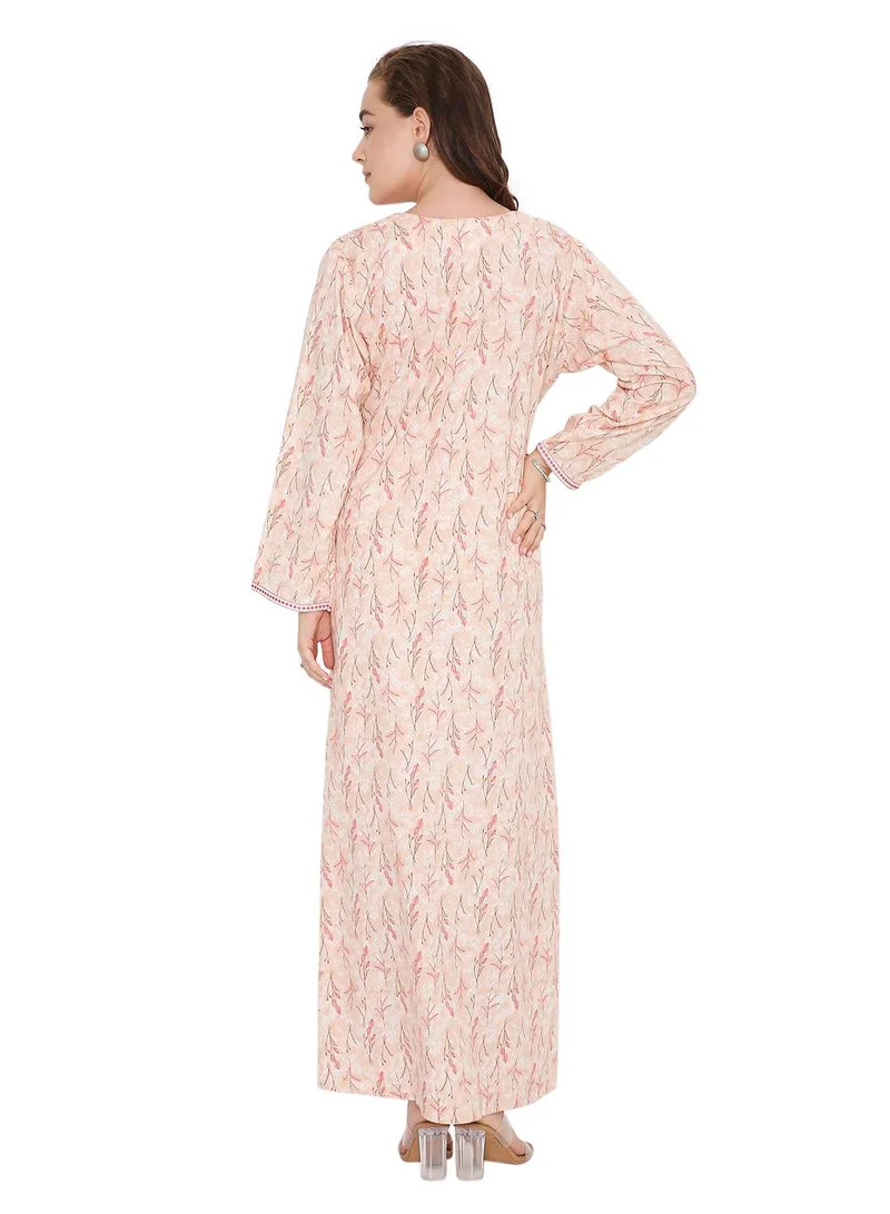 HANA & SARA BEAUTIFUL PRINTED LONG ARABIC KAFTAN FARASHA JALABIYA DRESSES
