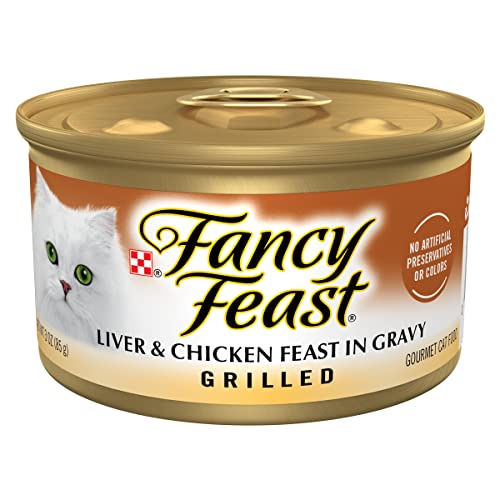 Fancy Feast Purina Fancy Feast Grilled Wet Cat Food Liver and Chicken Feast in Wet Cat Food Gravy - (Pack of 24) 3 oz. Cans - Image 1