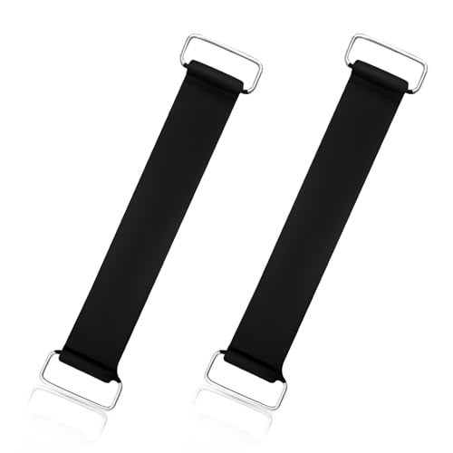 KVAEY 4 PCS Motorcycle Battery Strap Stretchable Battery Strap Rubber Band with Metal Buckles Batteries Fixed Straps Replacement for Motorcycle Scooter 2 PCS - Image 1