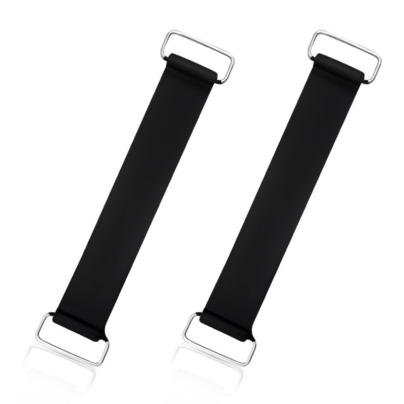 KVAEY 4 PCS Motorcycle Battery Strap Stretchable Battery Strap Rubber Band with Metal Buckles Batteries Fixed Straps Replacement for Motorcycle Scooter 2 PCS - Image 3