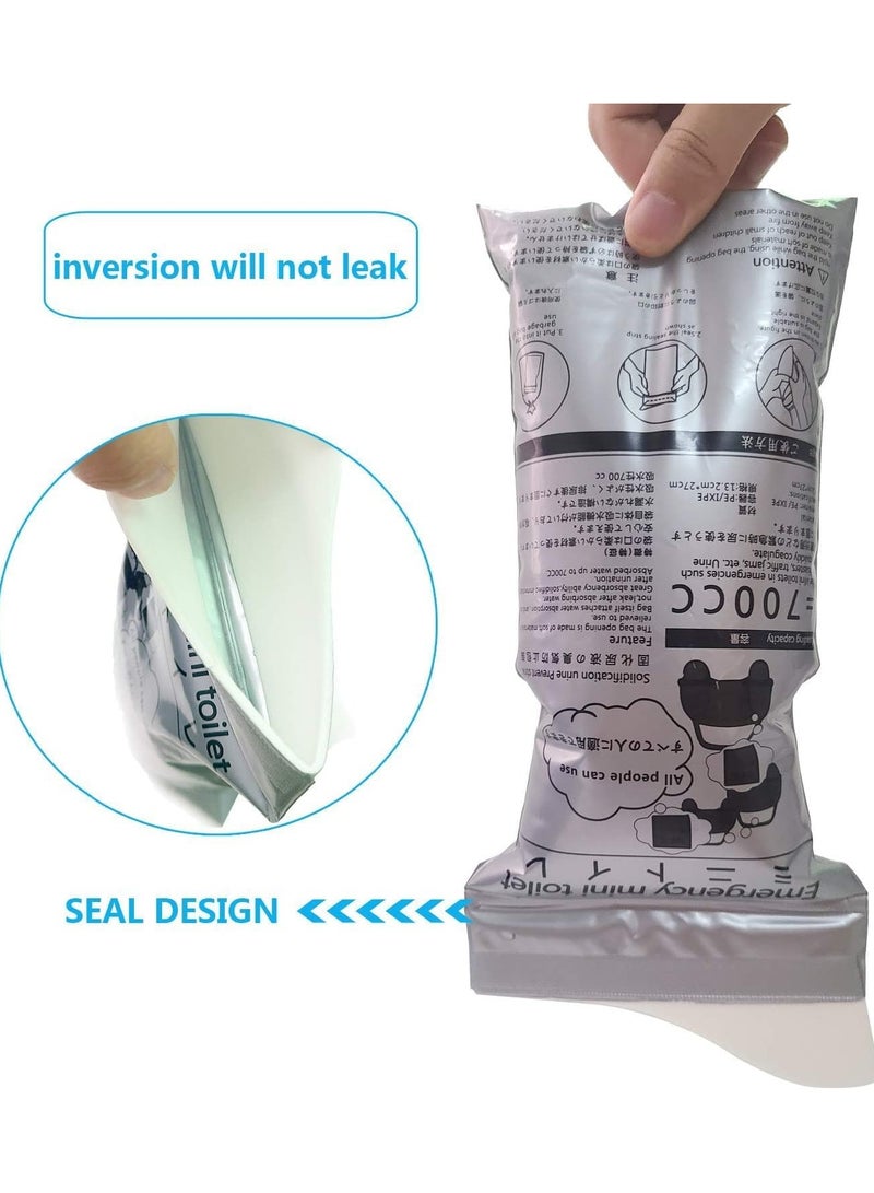 VKL 12 Pcs 700ml Disposable Urinal Bag,Camping Emergency Bag, Travel Pee Bags, Traffic Jam Emergency Portable Urine Bag,Vomir Bag, for Long Car Travel, Portable for Children, Men, Women  - Image 3