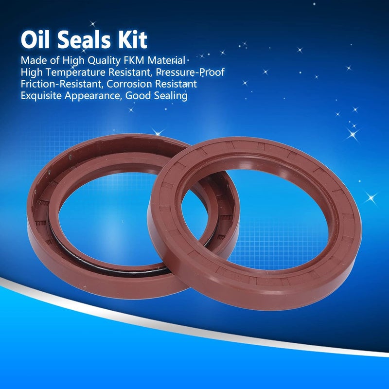High strength upgraded material 2 Pcs Oil Seals, FKM High-Temperature Resistant Pressure-Proof Friction-Resistant Corrosion Resistant Axle Seals Ergonomic build - Image 4