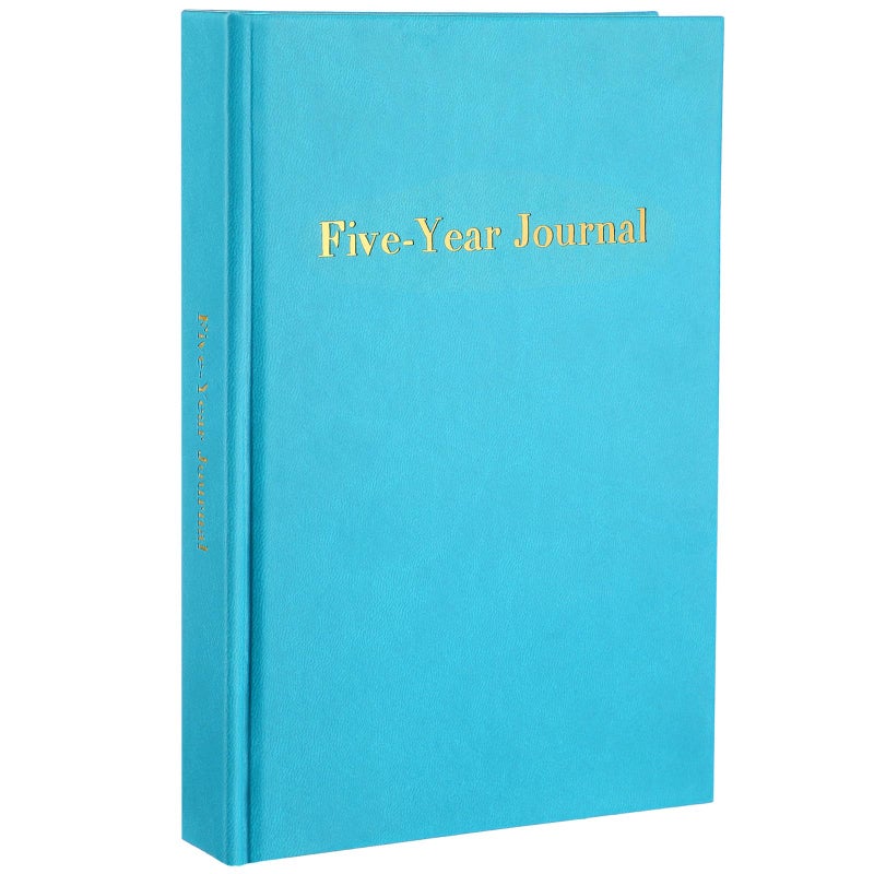 Resurhang Hard Cover 5 Year Journal 6 x 8.5 Inch 5 Year Memory Notebook Daily Journal, Yearly Undated Diary Life Planner Log Book Gifts for Men and Women (Turquoise) - Image 4