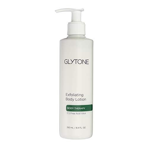 Glytone لوشن تقشير الجسم من جلايتون للبشرة الجافة، 17.5% حمض جليكوليك، لوشن مرطب، يقلل من نتوءات الكيراتوز، مقشر للجسم خالي من العطور، مرطب للبشرة المنعشة، 8.4 أونصة سائلة - Image 1