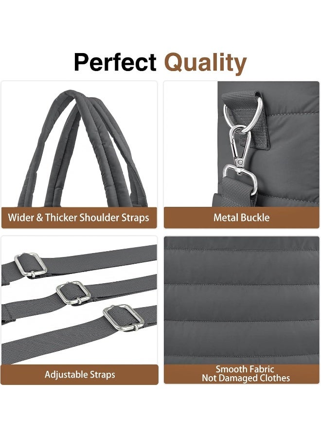 KUBYA Diaper Bag Tote, Baby Diaper Tote Bags Crossbody Hospital Bag Travel Large Mommy Bag, with Silicone Pacifier Case - Image 4