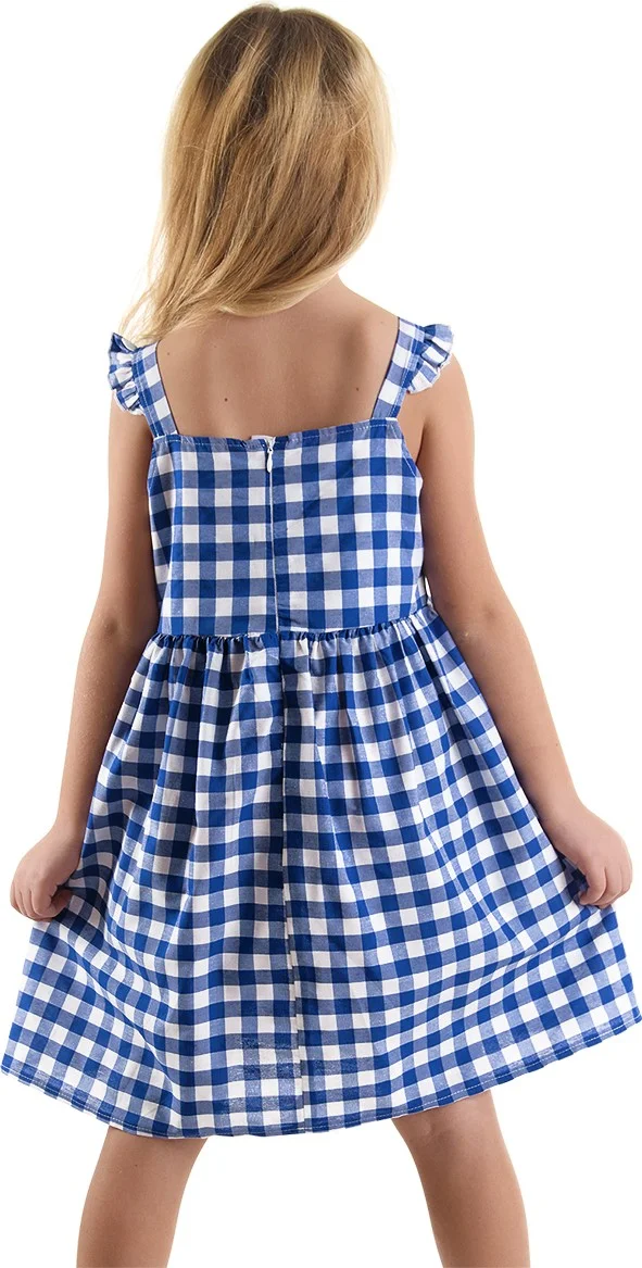 Denokids Star Cat Girl Plaid Dress