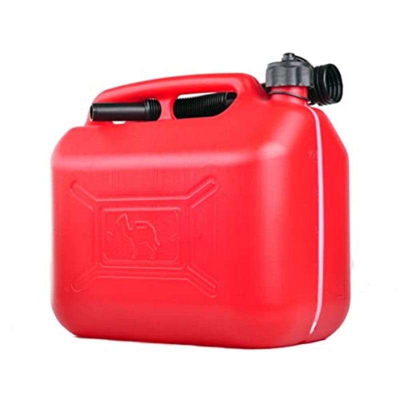 Plastic fuel jerry can for outdoor use, HDPE material, red color, leak-proof and UV-resistant - Image 2