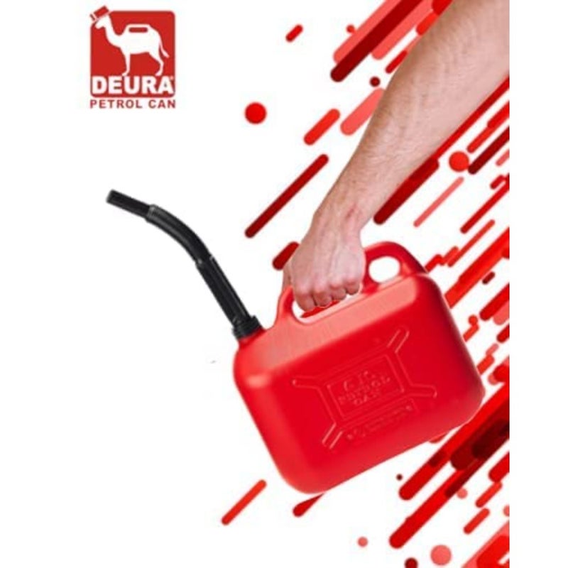 Plastic fuel jerry can for outdoor use, HDPE material, red color, leak-proof and UV-resistant - Image 3