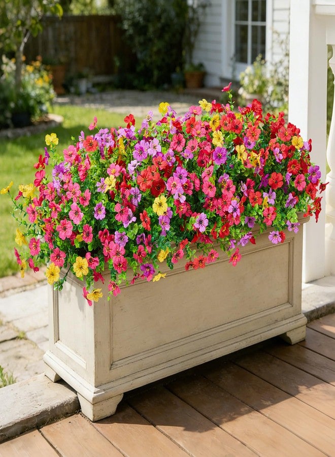 Hrobek Artificial Fake Flowers for Outdoor Outside Decor, 12 Bundles Faux Plants Silk Realistic Flower, UV Resistant Look Real Plastic Decorations for Porch Home Patio Balcony, and Yard - Image 4