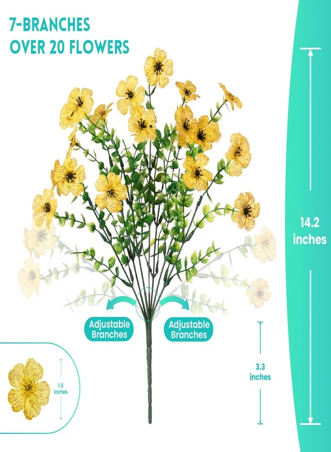 Hrobek Artificial Fake Flowers for Outdoor Outside Decor, 12 Bundles Faux Plants Silk Realistic Flower, UV Resistant Look Real Plastic Decorations for Porch Home Patio Balcony, and Yard - Image 3