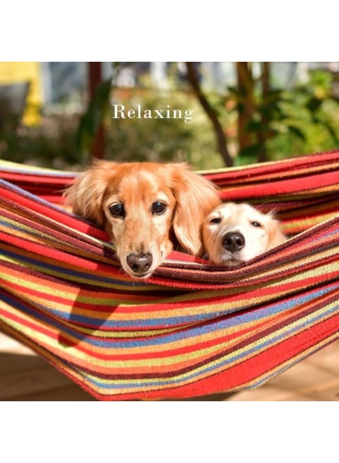 Generic HOOKOR Double Hammock,Portable Hammock with Steel Stand, Folding Double 2 Person Heavy Duty Freestanding Hammock with Carring Bag for Camping Garden Patio Yard Backyard Outdoor  - Image 4