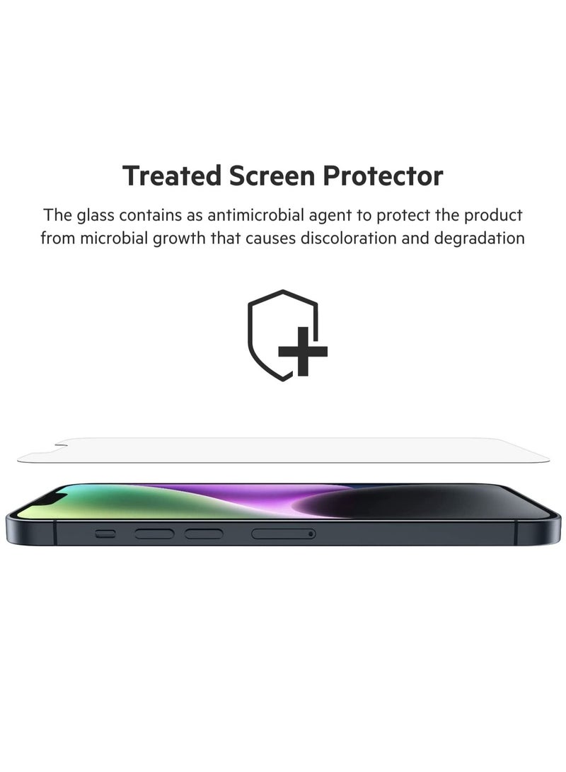 DUSALA 2 Pack TemperedGlass iPhone 14 Plus/13 Pro Max Screen Protector Easy Bubble Free Application with Included Installation Guide Stickers, 9H Hardness Tested - Image 4