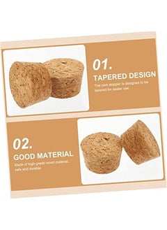 Generic 30pcs Glass Bottle Cork Small Corks Diy Cork Corks for Crafts Mini Corks Bottle Stoppers Bottle Caps for Crafts Multifunctional Cork Wine Bottle Sealing Cover Wine Cork Wood Plugs  - Image 2