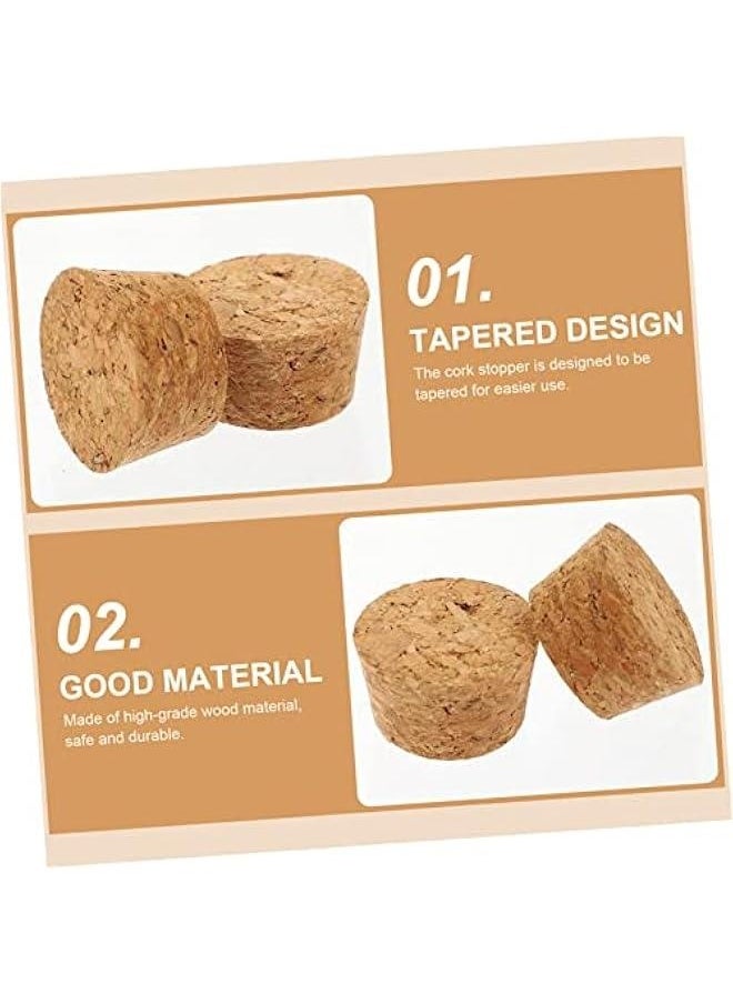 Generic 30pcs Glass Bottle Cork Small Corks Diy Cork Corks for Crafts Mini Corks Bottle Stoppers Bottle Caps for Crafts Multifunctional Cork Wine Bottle Sealing Cover Wine Cork Wood Plugs  - Image 2
