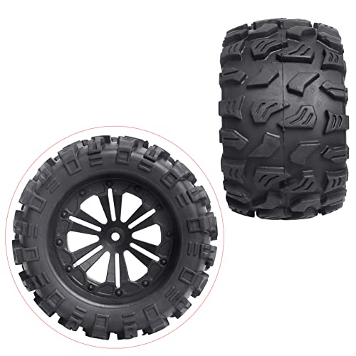 CrazyHobby 4Pcs 2.8 Preglued Mounted OD 125mm 1/10 RC Truck Tires and Wheels 12mm Hex Hubs for Traxxas Stampede Rustler VXL 4x4 2WD Redcat Volcano EPX Pro Exceed Infinitive - Image 2
