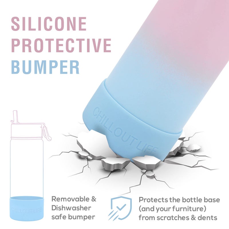 CHILLOUT LIFE 17 oz Kids Insulated Water Bottle for School with Straw Lid Leakproof and Cute Waterproof Stickers, Personalized Stainless Steel Thermos Flask Metal Water Bottle for Girls & Boys - Image 5