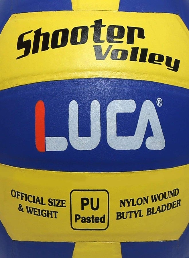 LUCA Vollyball | Football for Match | Home Play Ball | Training | Sports | Playing | Practice | Indoor & Outdoor Ball | Durable & Water-Resistant for Practice | Shooter Volley Size- 4 | Blue and Yellow Color | - Image 2