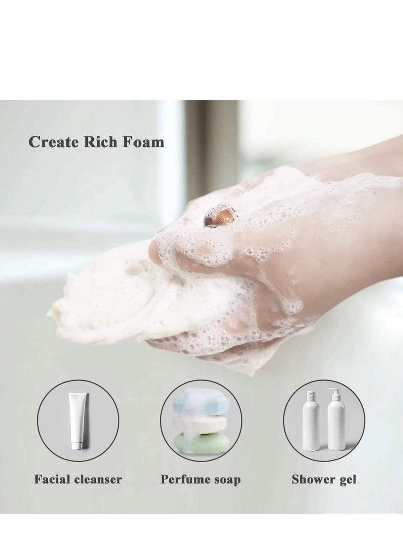 سيوسي أطباق الصابون للحمام وحامل الدش وصينية المطبخ والحمام المنزلي والاكسسوارات اليدوية المصنوعة من الخشب الطبيعي وإسفنجة التنظيف (عبوتان) - Image 3