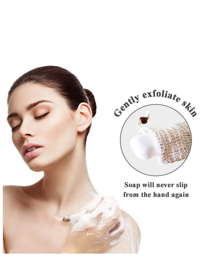 سيوسي أطباق الصابون للحمام وحامل الدش وصينية المطبخ والحمام المنزلي والاكسسوارات اليدوية المصنوعة من الخشب الطبيعي وإسفنجة التنظيف (عبوتان) - Image 5