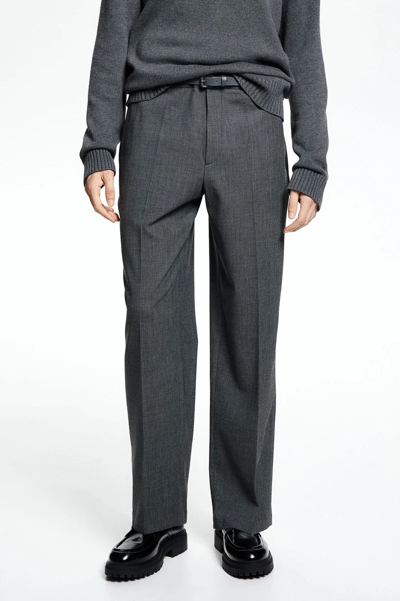 H&M Relaxed Fit Wool-Blend Suit Trousers
