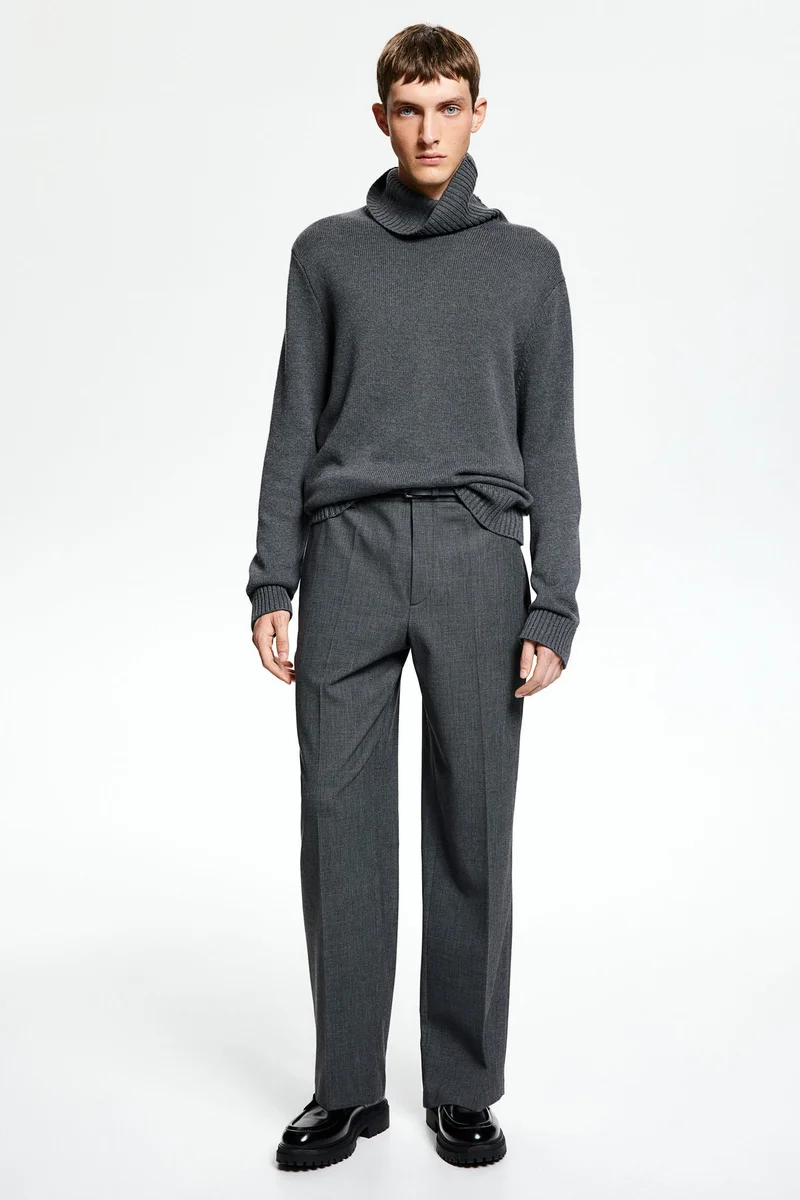 H&M Relaxed Fit Wool-Blend Suit Trousers
