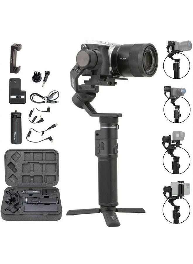 FeiyuTech - G6 Max 3-Axis Handheld Gimbal Stabilizer (G6 Plus Upgrade Ver) for Mirrorless Camera Like Sony a7 w/Short Lens,Action Camera Gopro,Smart Phone iPhone 11 Pro Max 8,1.2Kg Payload,Splash Proof - Image 1