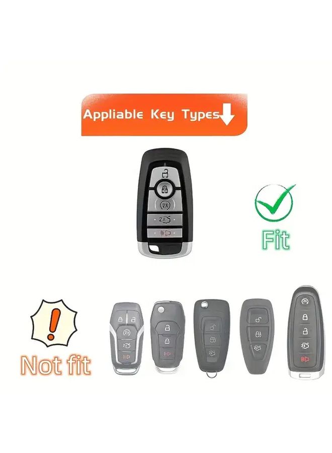 TPU Key Fob Cover Black 5 Button Protective Case for Multiple Car Models - Image 3