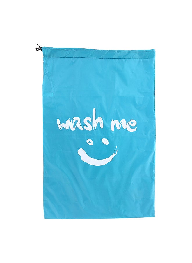 Multi-functional Large Foldable Nylon Laundry Bag Dirty Clothes Storage Bag with Drawstring Closure for Home Laundromat Travel--Blue  - Image 4