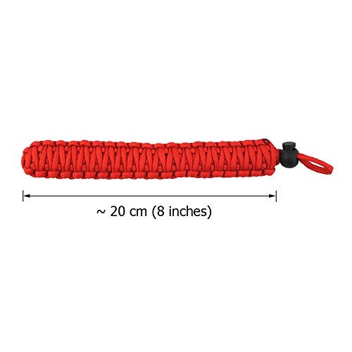 FoRapid 550 Paracord Adjustable Wrist Strap for DSLR, Compact Cameras (Red) - Image 4