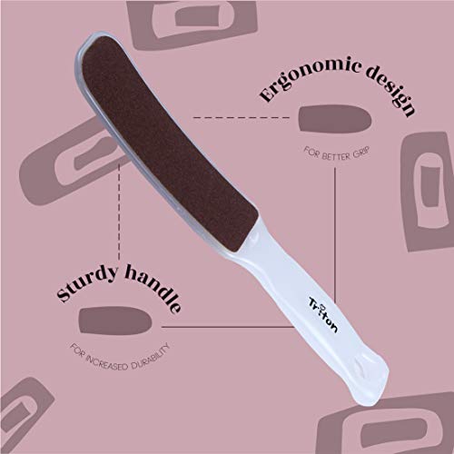TRITON Dual Sided Foot Scraper/Filer for Hard and Dead Skin Callus Remover/Pedicure Foot Scrubber for Men and Women - Image 4