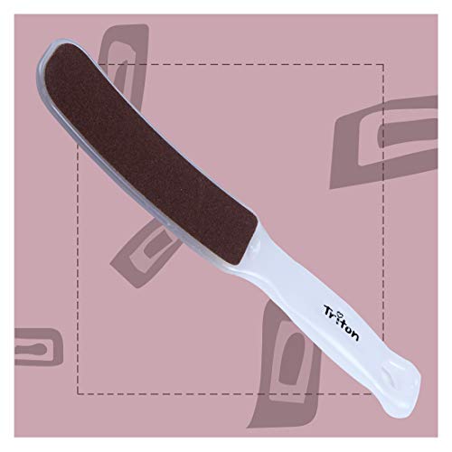 TRITON Dual Sided Foot Scraper/Filer for Hard and Dead Skin Callus Remover/Pedicure Foot Scrubber for Men and Women - Image 1