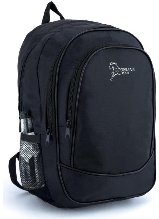 Louisiana Polo 3 Compartment School Backpack Black 2450  - Image 1