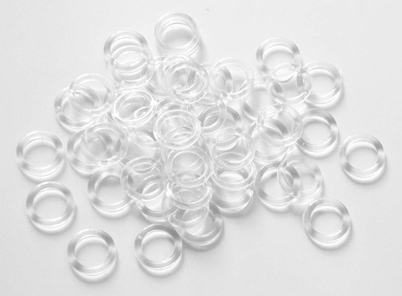 Caf Curtain Rings 50pcs Clear Plastic Rings for Roman Shades 5816mm