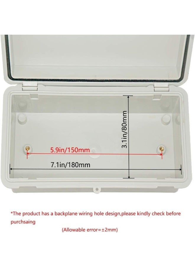 melfi Junction Box ABS Plastic IP67 Weatherproof & Dustproof Electrical Enclosure with Hinged Shell for Outdoor Use, Industrial Equipment and Security Systems  - Image 3