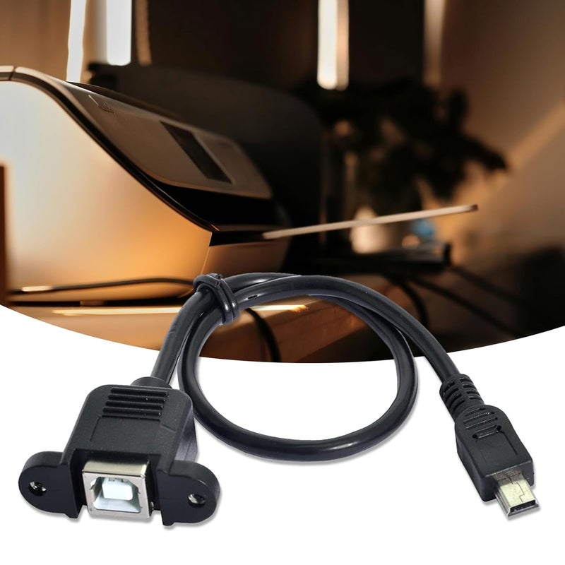 كابل طابعة USB إلى B، ذكر 5 سنون إلى أنثى B مع براغي للطابعات، للموظفين والطلاب الذين يحتاجون إلى توصيل الطابعات وأجهزة الكمبيوتر - Image 5