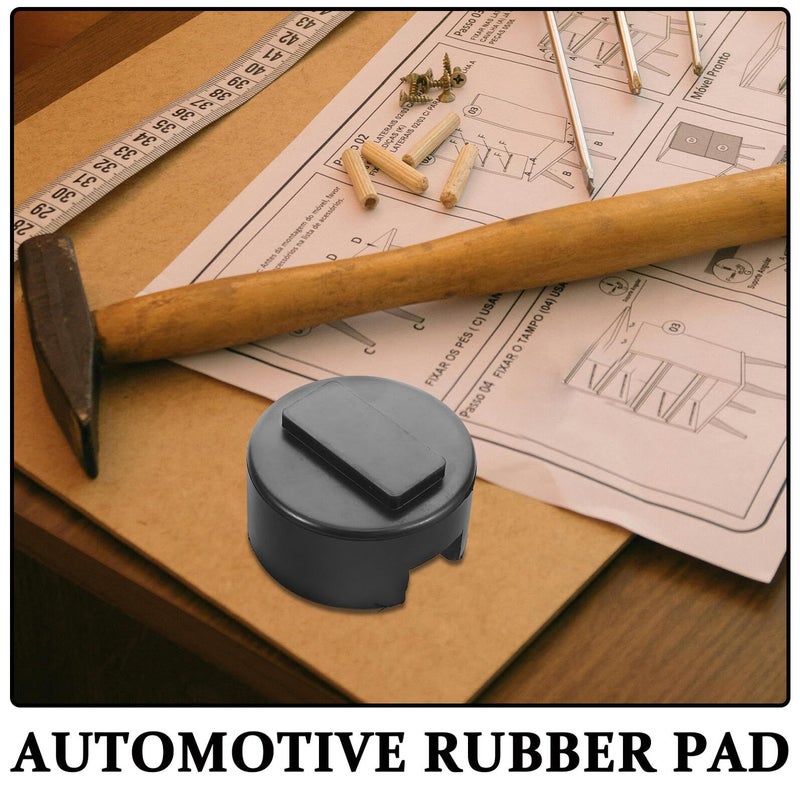 Heavy Duty Circular Rubber Jack Pads for Car Lift Compatible with Jack Stands Black - Image 4