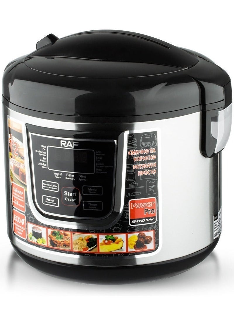 RAF Digital Electric Rice Cooker & Steamer Cooker 900W | 6L Large Capacity Multi-Function Electric Cooker | 24-Hour Timer & Constant Temperature Control | Kitchen Appliance for Rice, Soup & Stew - Image 2