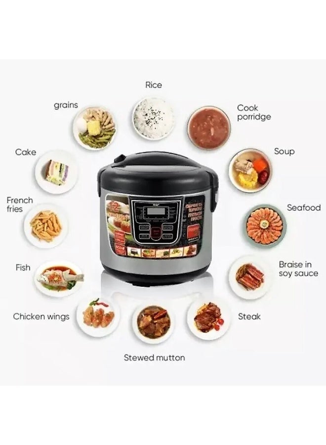RAF Digital Electric Rice Cooker & Steamer Cooker 900W | 6L Large Capacity Multi-Function Electric Cooker | 24-Hour Timer & Constant Temperature Control | Kitchen Appliance for Rice, Soup & Stew - Image 5