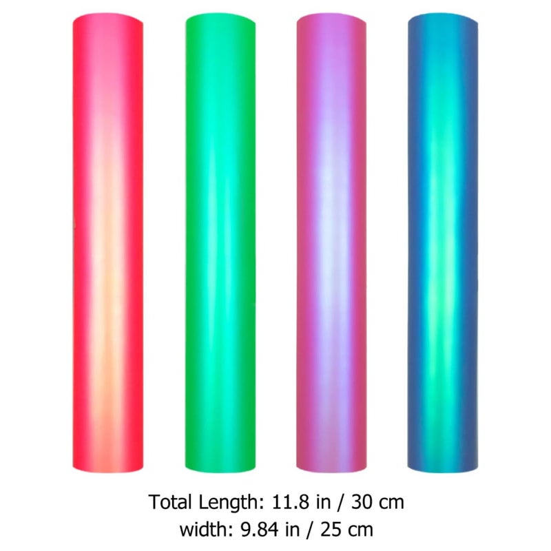 4Pcs Color Changing Vinyl Stickers 30x25cm Self Adhesive Decals For DIY Crafts Home Car Cup Decoration - Image 3
