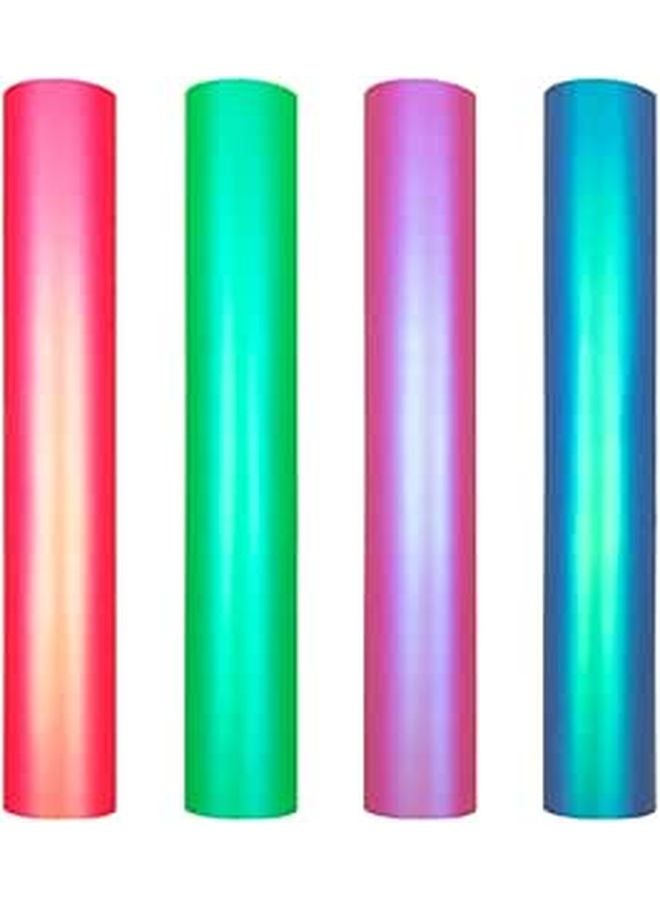 4Pcs Color Changing Vinyl Stickers 30x25cm Self Adhesive Decals For DIY Crafts Home Car Cup Decoration - Image 1