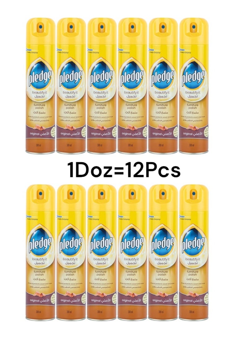 Pledge - Beauty Furniture Cleaner and Polish 300 ml * 12 packs - Image 1